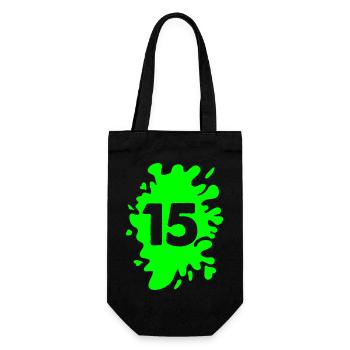 klecks 15 - Geschenkbeutel für Flaschen - Schwarz - Vorne