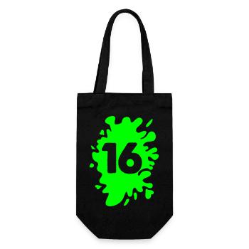 klecks 16 - Geschenkbeutel für Flaschen - Schwarz - Vorne