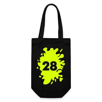 Klecks 28 - Geschenkbeutel für Flaschen - Schwarz - Vorne
