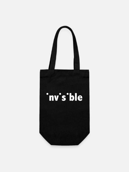 invisible typography - Gift Bag for Bottles - black