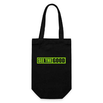 see the good quote - Gift Bag for Bottles - black - Front