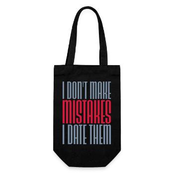Date Mistakes Quote Logo - Gift Bag for Bottles - black - Front
