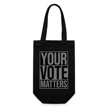 your vote matters Zitat - Geschenkbeutel für Flaschen - Schwarz - Vorne