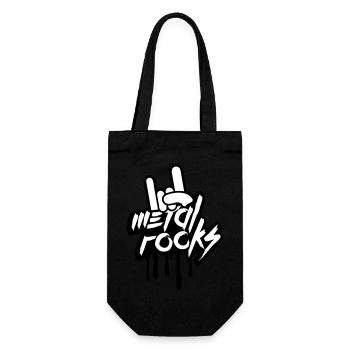 Heavy Metal Rocks Hard Rock Musik Graffiti Spray - Geschenkbeutel für Flaschen - Schwarz - Vorne