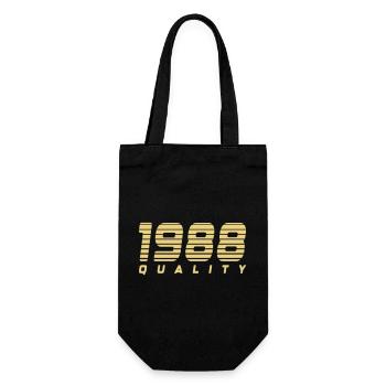 1988 quality | Farbe änderbar - Geschenkbeutel für Flaschen - Schwarz - Vorne