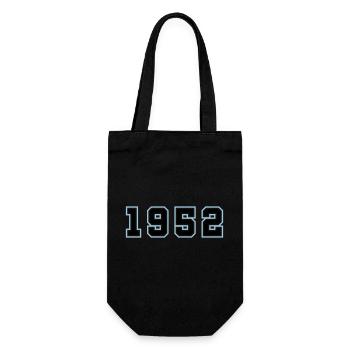 1952 Jahr Geburtstag - Geschenkbeutel für Flaschen - Schwarz - Vorne