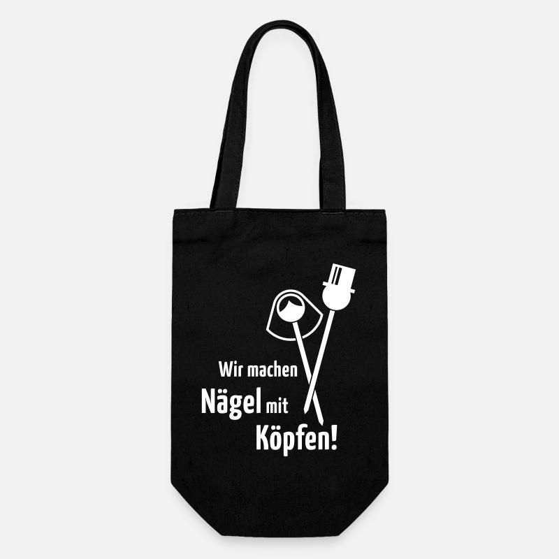 Nous joignons le geste à la parole ! Mariage Jeunes mariés W - Sac à bouteille - noir