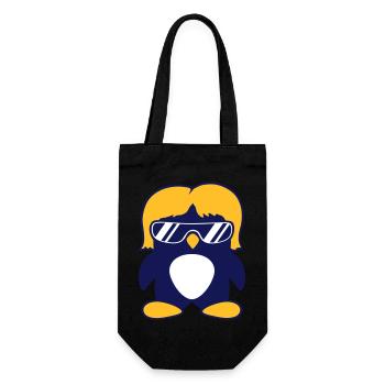 Pingouin Dame Cheveux Femme Fille Lunettes de soleil - Sac à bouteille - noir - Devant