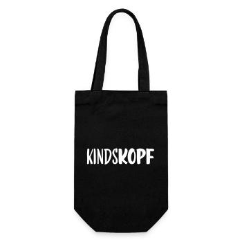 Child's head - Gift Bag for Bottles - black - Front