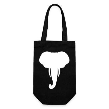 Cool Elephant Head Gift - Gift Bag for Bottles - black - Front