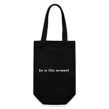 be in this moment - Gift Bag for Bottles - black - Front