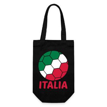 Italia Ball, Italie, Logo du Supporter de Football Italien - Sac à bouteille - noir - Devant