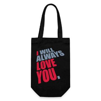 I will always love - Gift Bag for Bottles - black - Front