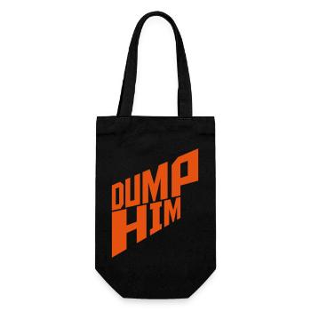dump him quote logo - Gift Bag for Bottles - black - Front