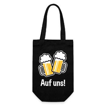 XEinHochAufUns (NEG / 3) - Geschenkbeutel für Flaschen - Schwarz - Vorne