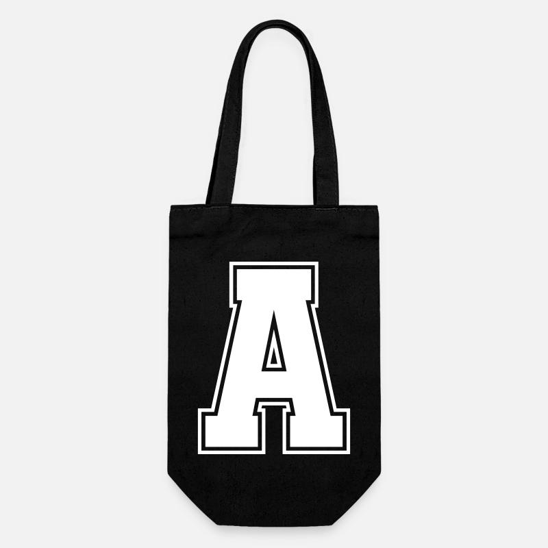 A Buchstabe - Geschenkbeutel für Flaschen - Schwarz