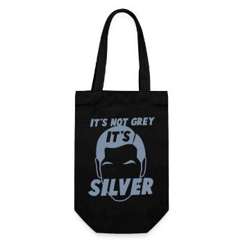 Es ist nicht GREY SILVER es ist Fox mann dad - Geschenkbeutel für Flaschen - Schwarz - Vorne