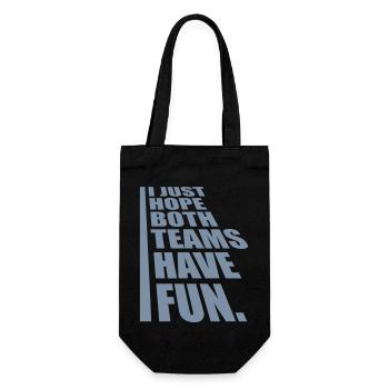 Both Teams Have Fun - Geschenkbeutel für Flaschen - Schwarz - Vorne