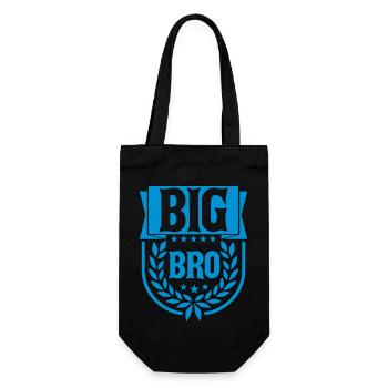 Text Big Bro Logo - Geschenkbeutel für Flaschen - Schwarz - Vorne