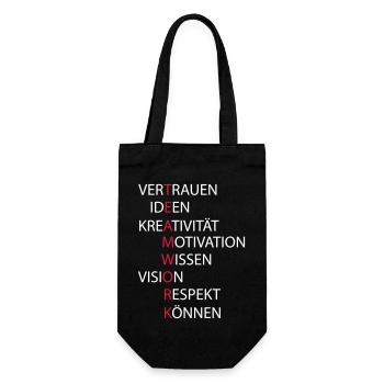 Teamwork - Geschenkbeutel für Flaschen - Schwarz - Vorne