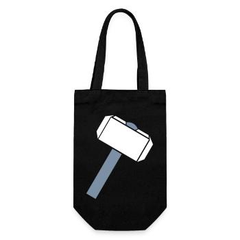hammer 02 - Geschenkbeutel für Flaschen - Schwarz - Vorne