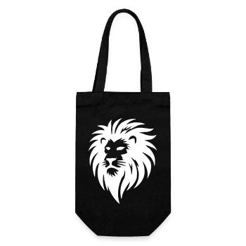 lion - Gift Bag for Bottles - black - Front