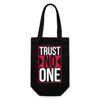 trust no one quote - Gift Bag for Bottles - black - Front