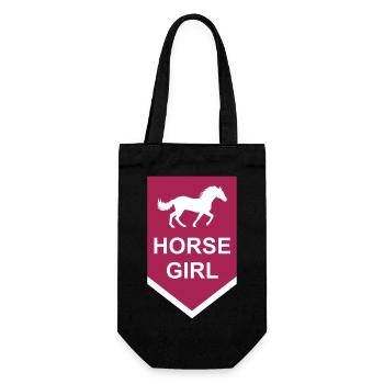 Citation de fille de cheval disant - Sac à bouteille - noir - Devant