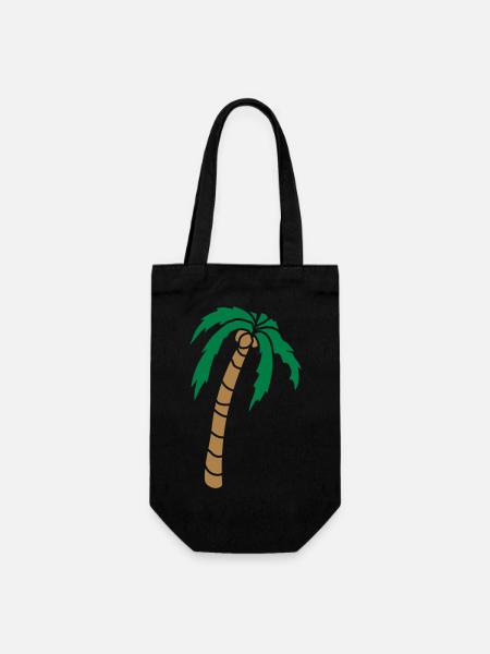 Clipart Palme Design - Geschenkbeutel für Flaschen - Schwarz