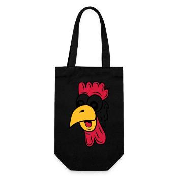 Chicken in love 1 - Gift Bag for Bottles - black - Front