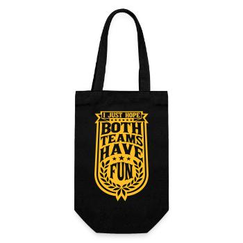 Both Teams Have Fun - Geschenkbeutel für Flaschen - Schwarz - Vorne