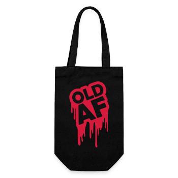 ancien logo de texte AF - Sac à bouteille - noir - Devant