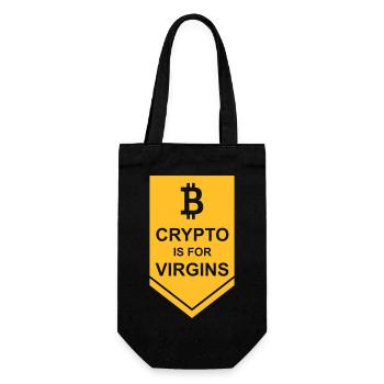 crypto is for virgins - Gift Bag for Bottles - black - Front