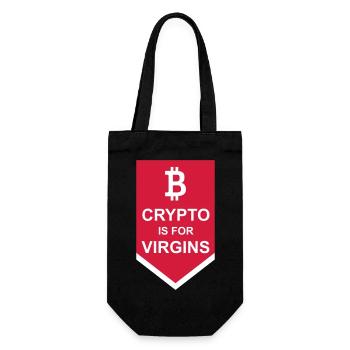 crypto is for virgins - Gift Bag for Bottles - black - Front