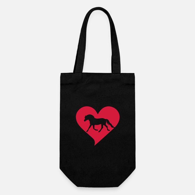 NorwegianHeart6 - Gift Bag for Bottles - black