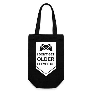 get older level up - Gift Bag for Bottles - black - Front