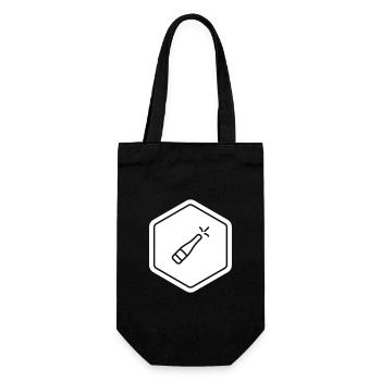 Discreet logo for the bachelor party – Braut Team - Gift Bag for Bottles - black - Front
