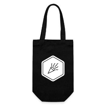 Discreet logo for the bachelor party – party for the teams - Gift Bag for Bottles - black - Front