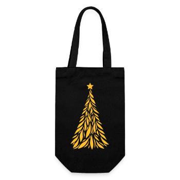 Sapin doré - Sac à bouteille - noir - Devant