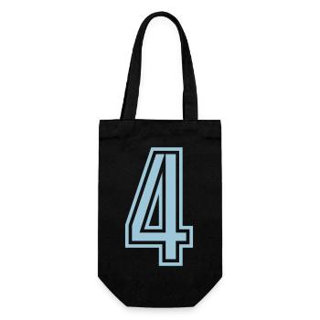 4 - Geschenkbeutel für Flaschen - Schwarz - Vorne