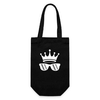 Sonnenbrille Krone - Geschenkbeutel für Flaschen - Schwarz - Vorne