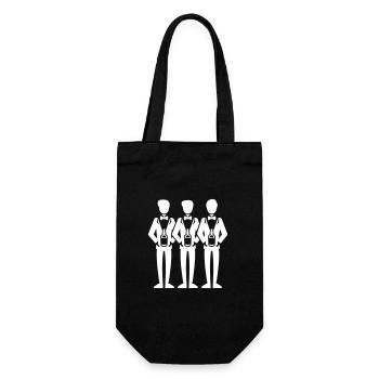 Junggesellenabschied Bachelor Party - Geschenkbeutel für Flaschen - Schwarz - Vorne