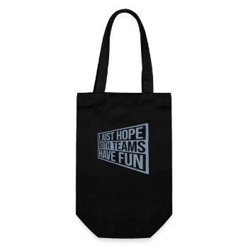 Both Teams Have Fun - Geschenkbeutel für Flaschen - Schwarz - Vorne