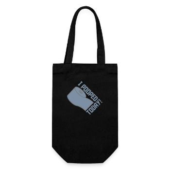 I pooped today quote - Gift Bag for Bottles - black - Front