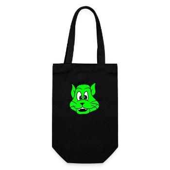 Pretty Cat Looking Happy Cheerful Smiling - Gift Bag for Bottles - black - Front