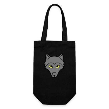 Wolf - Geschenkbeutel für Flaschen - Schwarz - Vorne