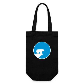 eisbaer braunbaer sun moon night round cercle klip - Sac à bouteille - noir - Devant