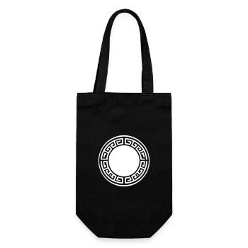 Griechisch Symbol Kreis - Geschenkbeutel für Flaschen - Schwarz - Vorne