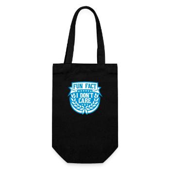 I don't care fact - Gift Bag for Bottles - black - Front