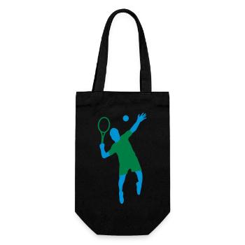 Tennis - Geschenkbeutel für Flaschen - Schwarz - Vorne